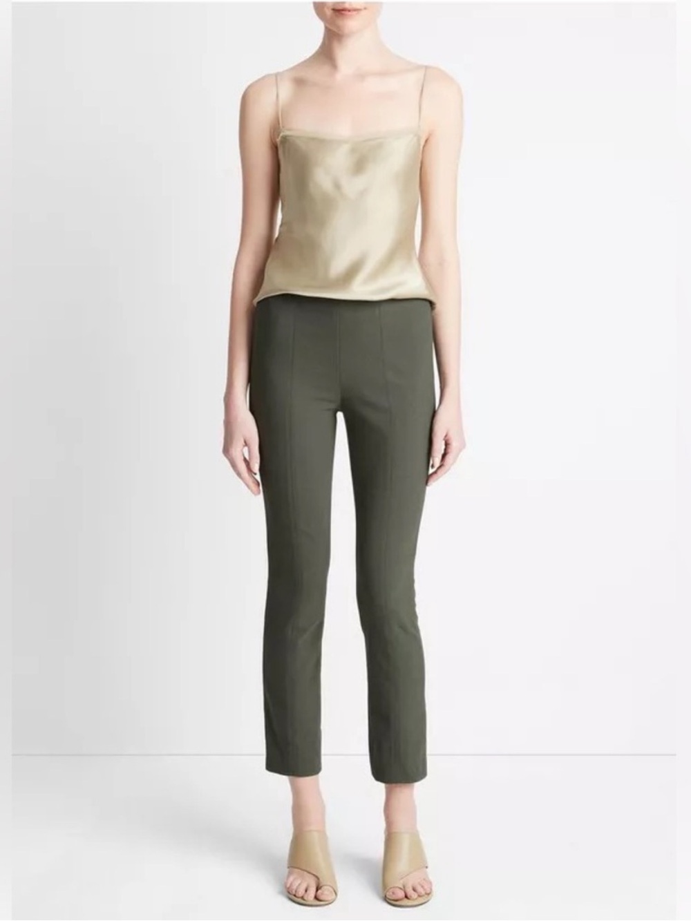VINCE High-waist Stitched-front Leggings Sz M
